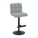 Faux Leather Bar Stool With Black Metal Pedestal Base - Goldcrest