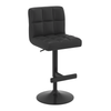 Faux Leather Bar Stool With Black Metal Pedestal Base - Goldcrest