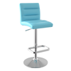 Faux Leather Bar Stool With Brushed Chrome Base - Dunley