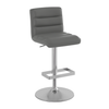 Faux Leather Bar Stool With Brushed Chrome Base - Parkley