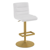Faux Leather Bar Stool With Brushed Gold Base - Parkley
