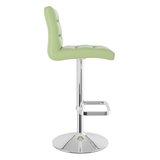 Faux Leather Bar Stool With Chrome Base - Dunley