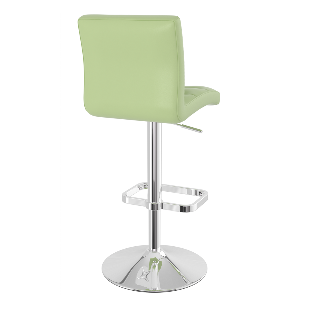 Faux Leather Bar Stool With Chrome Base - Dunley