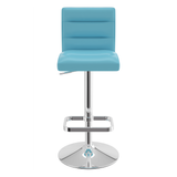 Faux Leather Bar Stool With Chrome Base - Dunley