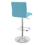 Faux Leather Bar Stool With Chrome Base - Dunley