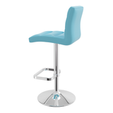 Faux Leather Bar Stool With Chrome Base - Dunley