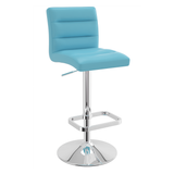 Faux Leather Bar Stool With Chrome Base - Dunley