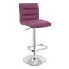 Faux Leather Bar Stool With Chrome Base - Dunley