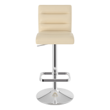 Faux Leather Bar Stool With Chrome Base - Dunley