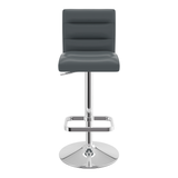 Faux Leather Bar Stool With Chrome Base - Dunley