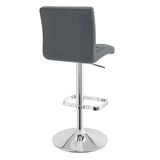 Faux Leather Bar Stool With Chrome Base - Dunley