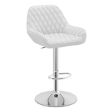 Faux Leather Bar Stool With Chrome Base - Saxby
