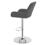 Faux Leather Bar Stool With Chrome Base - Saxby