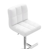 Faux Leather Bar Stool With Chrome Metal Pedestal Base - Goldcrest