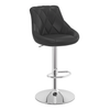 Faux Leather Bar Stool With Chrome Pedestal Base - Hornley