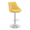 Faux Leather Bar Stool With Chrome Pedestal Base - Hornley