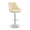 Faux Leather Bar Stool With Chrome Pedestal Base - Hornley
