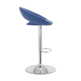 Faux Leather Bar Stool With Chrome Pedestal Base - Stoneleigh