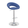 Faux Leather Bar Stool With Chrome Pedestal Base - Stoneleigh