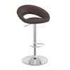 Faux Leather Bar Stool With Chrome Pedestal Base - Stoneleigh
