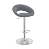 Faux Leather Bar Stool With Chrome Pedestal Base - Stoneleigh