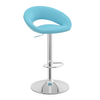 Faux Leather Bar Stool With Chrome Pedestal Base - Stoneleigh