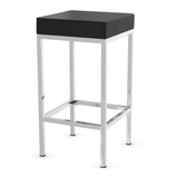 Faux Leather Bar Stool With Chrome Steel Frame - Cranston