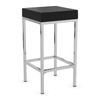Faux Leather Bar Stool With Chrome Steel Frame - Cranston