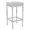 Faux Leather Bar Stool With Chrome Steel Frame - Cranston