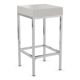 Faux Leather Bar Stool With Chrome Steel Frame - Cranston