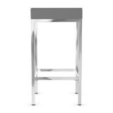 Faux Leather Bar Stool With Chrome Steel Frame - Cranston