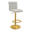 Faux Leather Bar Stool With Gold Base - Dunley