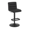 Faux Leather Bar Stool With Matt Black Base - Parkley