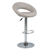 Faux Leather Bar Stool With Open Back And Swivel Function - Plump