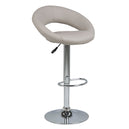 Faux Leather Bar Stool With Open Back And Swivel Function - Plump