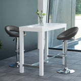 Faux Leather Bar Stool With Open Back And Swivel Function - Plump
