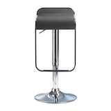 Faux Leather Bar Stool With Polished Chrome Base - Chelwood