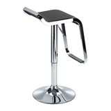 Faux Leather Bar Stool With Polished Chrome Base - Chelwood