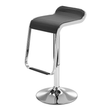 Faux Leather Bar Stool With Polished Chrome Base - Chelwood