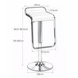 Faux Leather Bar Stool With Polished Chrome Base - Chelwood