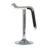 Faux Leather Bar Stool With Polished Chrome Base - Chelwood