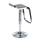 Faux Leather Bar Stool With Polished Chrome Base - Chelwood