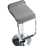 Faux Leather Bar Stool With Polished Chrome Base - Chelwood