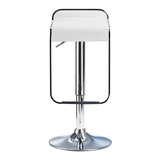 Faux Leather Bar Stool With Polished Chrome Base - Chelwood