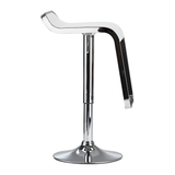 Faux Leather Bar Stool With Polished Chrome Base - Chelwood