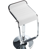 Faux Leather Bar Stool With Polished Chrome Base - Chelwood