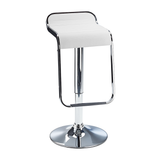 Faux Leather Bar Stool With Polished Chrome Base - Chelwood