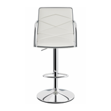 Faux Leather Bar Stool With Polished Chrome Base - Colwyn