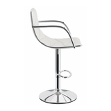 Faux Leather Bar Stool With Polished Chrome Base - Colwyn