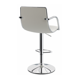 Faux Leather Bar Stool With Polished Chrome Base - Colwyn